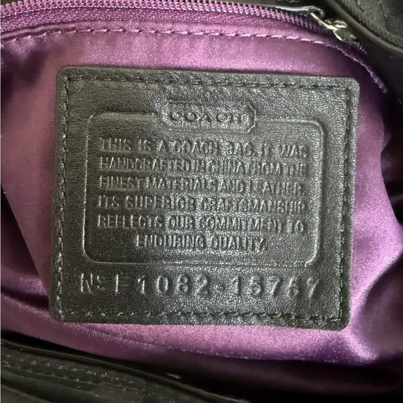 Authentic Coach Maggie Signature Black Designer Handbag with COA! - Picture 11 of 12